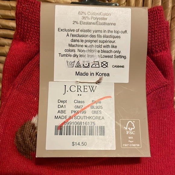 3 pairs j. Crew socks new with tags MSRP $14.50:pair one size nwt - Picture 2 of 2
